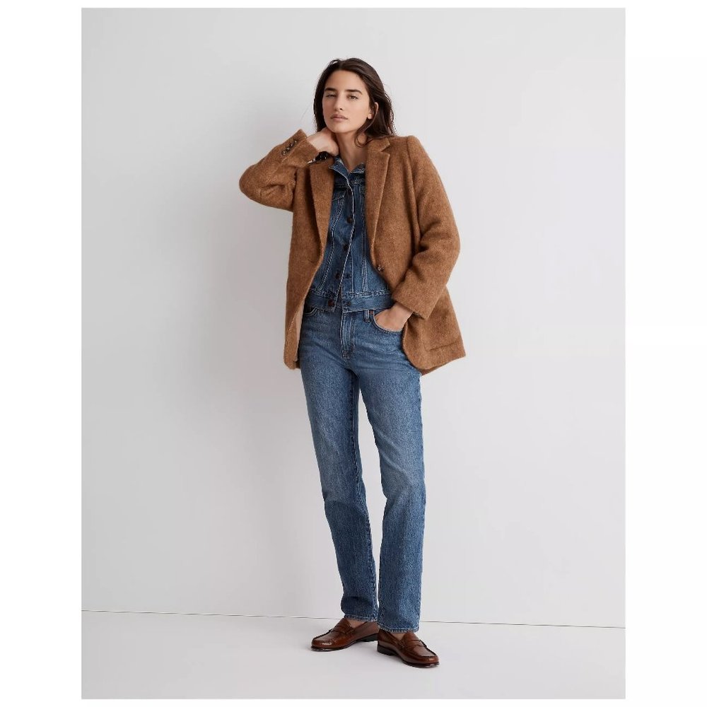 Madewell  Boucle Larsen Blazer Toffee Melange Size M - NWT